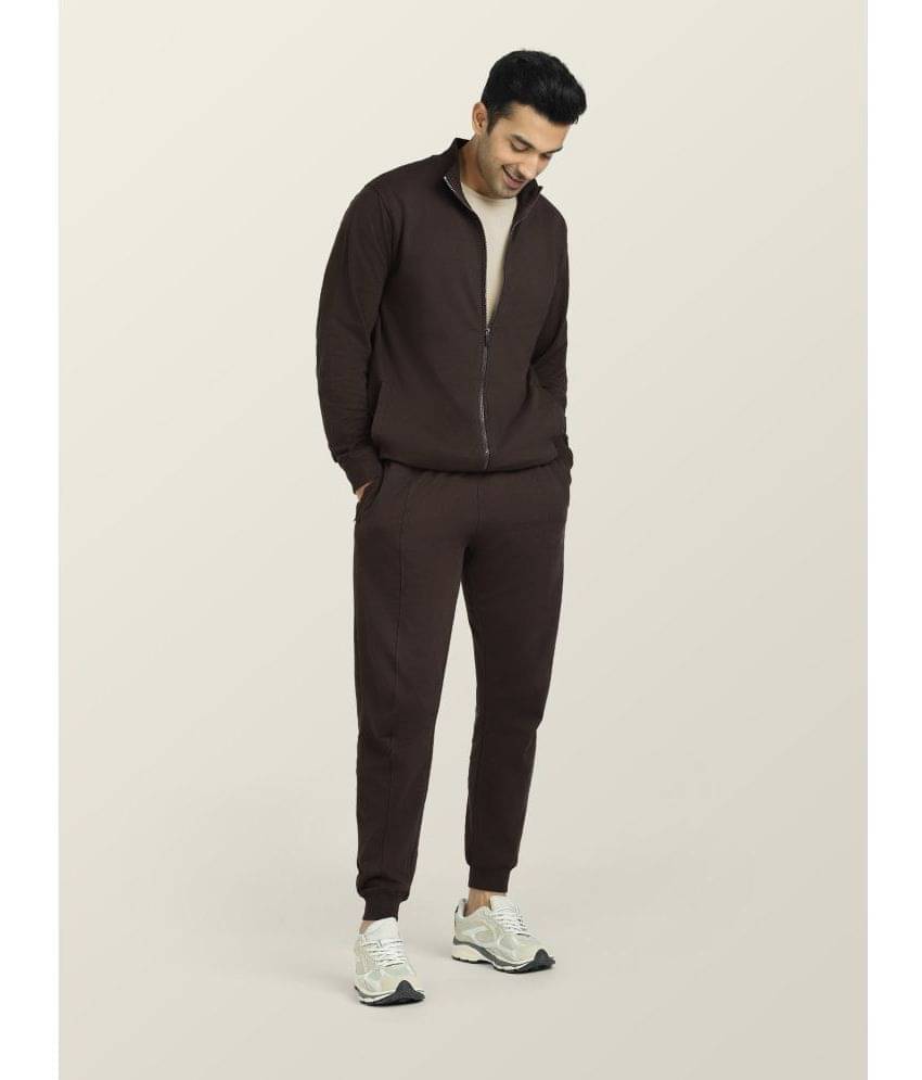     			XYXX - Brown Cotton Blend Regular Fit Men's Tracksuit ( Pack of 1 )