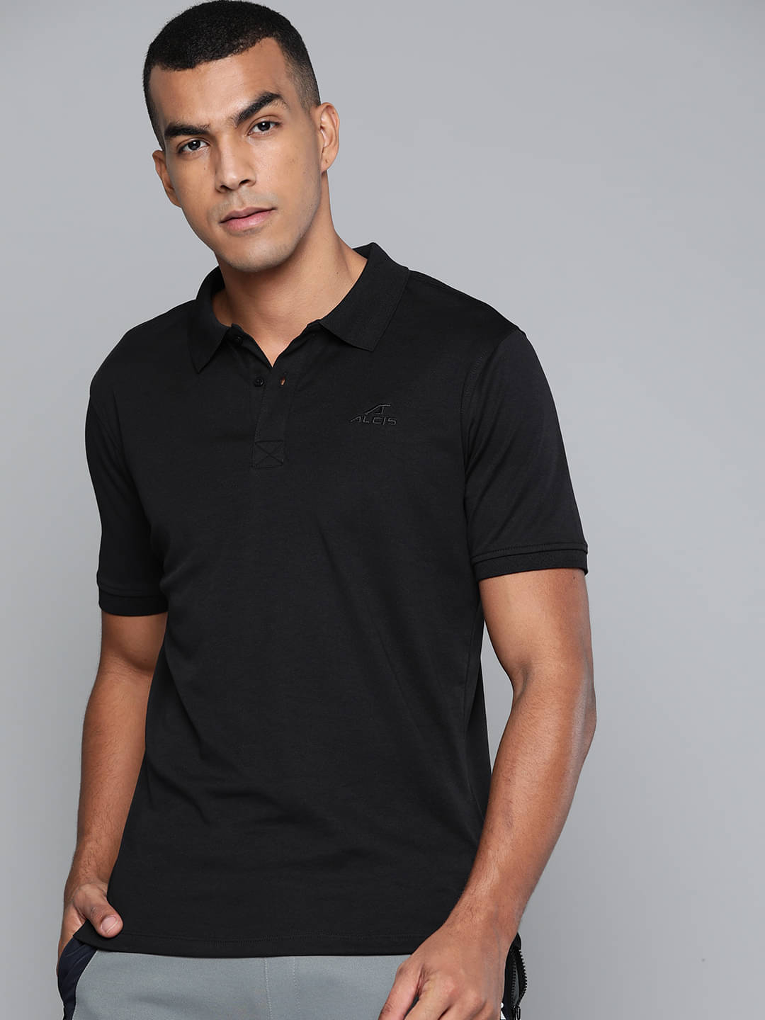     			Alcis - Black Cotton Regular Fit Men's Sports Polo T-Shirt ( Pack of 1 )