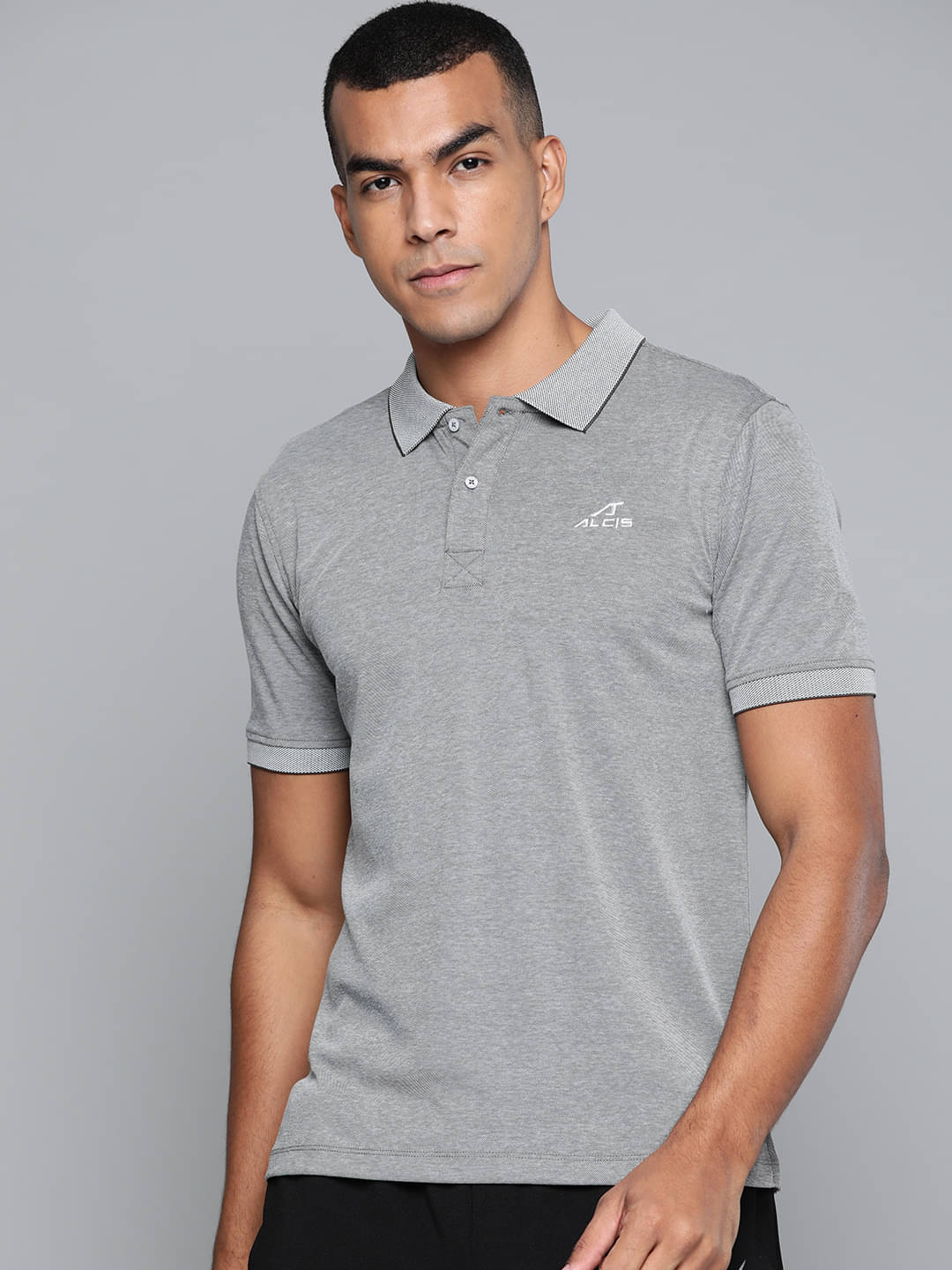 Alcis - Grey Cotton Regular Fit Men's Sports Polo T-Shirt ( Pack of 1 ) Alcis - Grey Cotton Regular Fit Men's Sports Polo T-Shirt ( Pack of 1 )