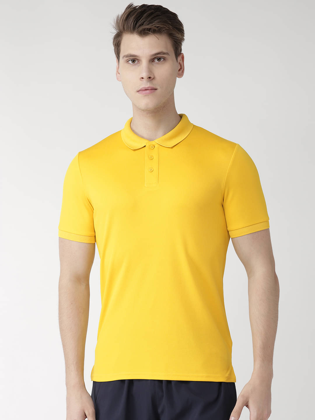     			Alcis - Yellow Polyester Regular Fit Men's Sports Polo T-Shirt ( Pack of 1 )
