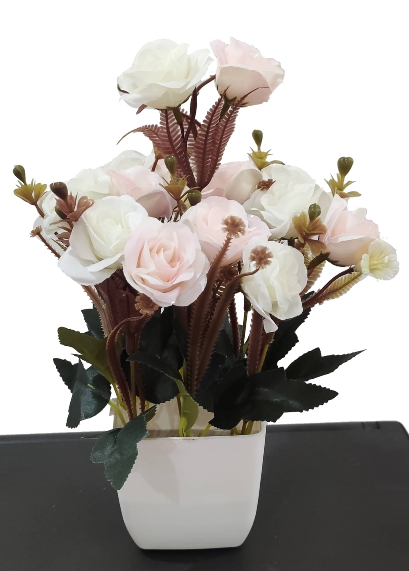     			BAARIG - Off White Rose Artificial Flower ( Pack of 1 )