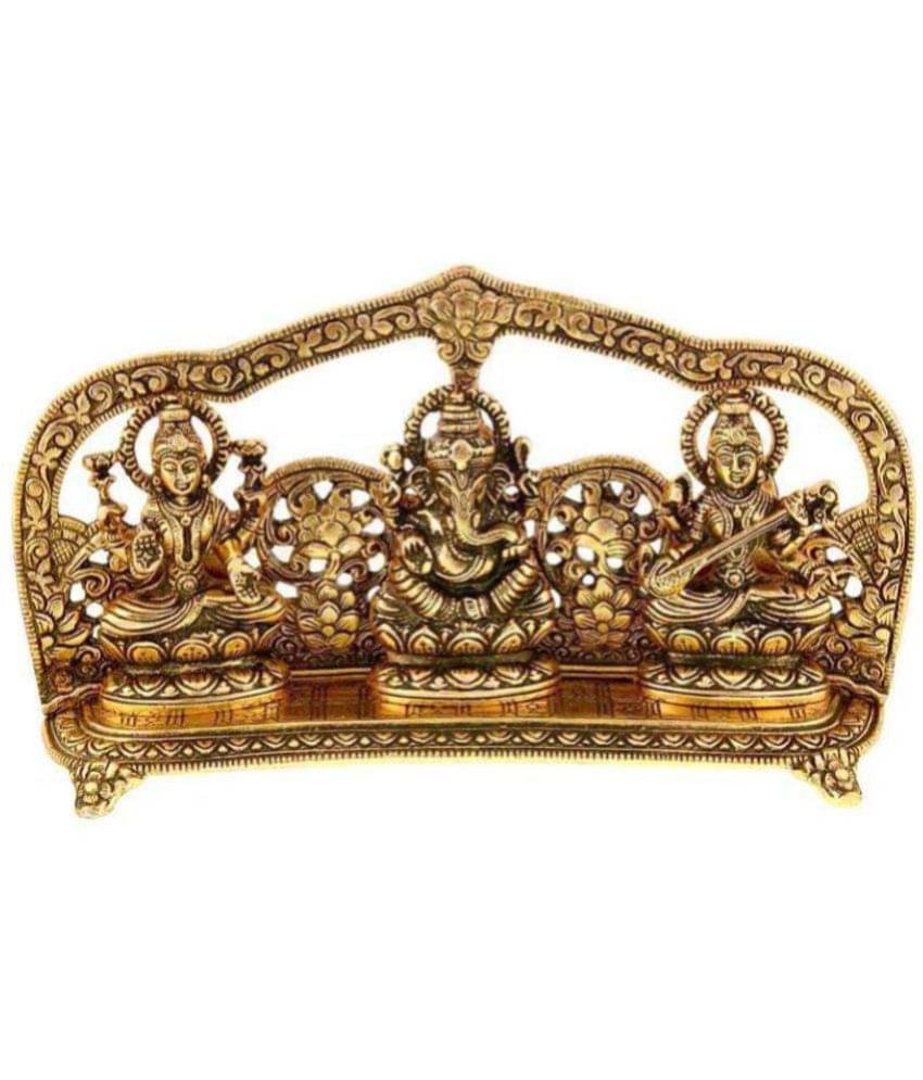 DvR ClicK - Brass Lakshmi Ganesha Saraswati 15 cm Idol DvR ClicK - Brass Lakshmi Ganesha Saraswati 15 cm Idol