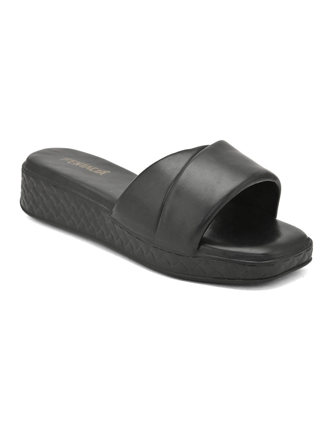 Fentacia - Black Women's Slip On Heels Fentacia - Black Women's Slip On Heels