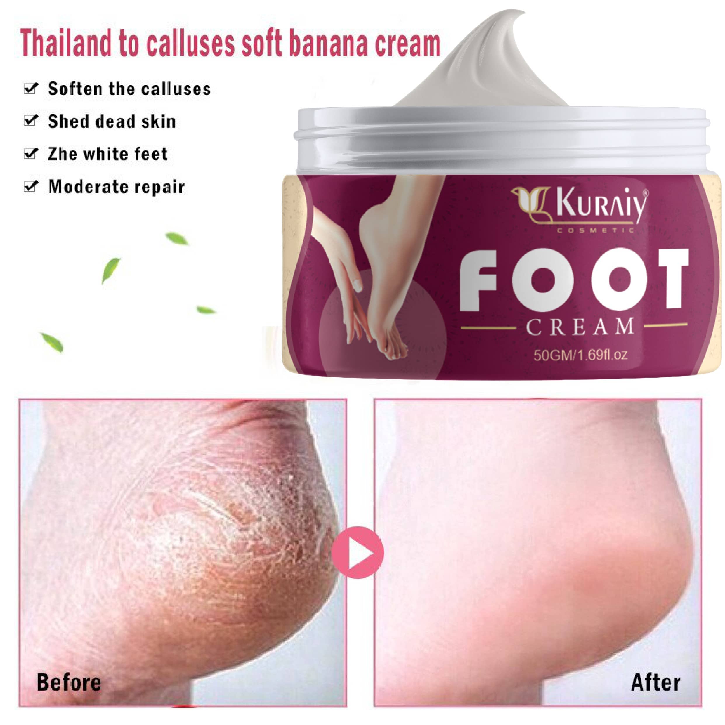 KURAIY Foot Crack Cream For Dry Cracked Heels & Feet Foot Cream (50gm)