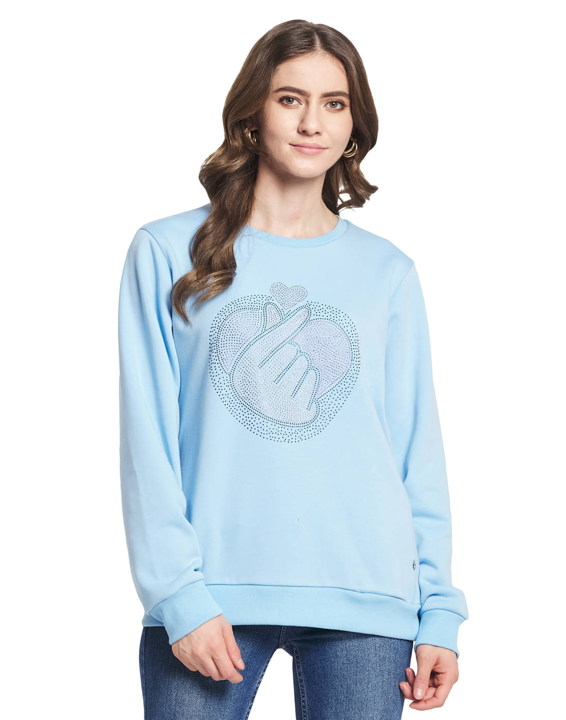 Monte Carlo Polyester Blue Non Hooded Sweatshirt Monte Carlo Polyester Blue Non Hooded Sweatshirt