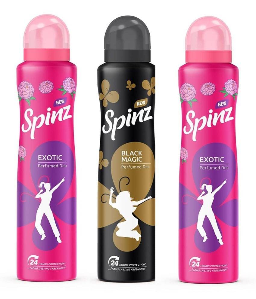 Spinz - 1 BLACK MAGIC 2 EXOTIC DEODORANT Deodorant Spray for Unisex 450 ml ( Pack of 3 ) Spinz - 1 BLACK MAGIC 2 EXOTIC DEODORANT Deodorant Spray for Unisex 450 ml ( Pack of 3 )