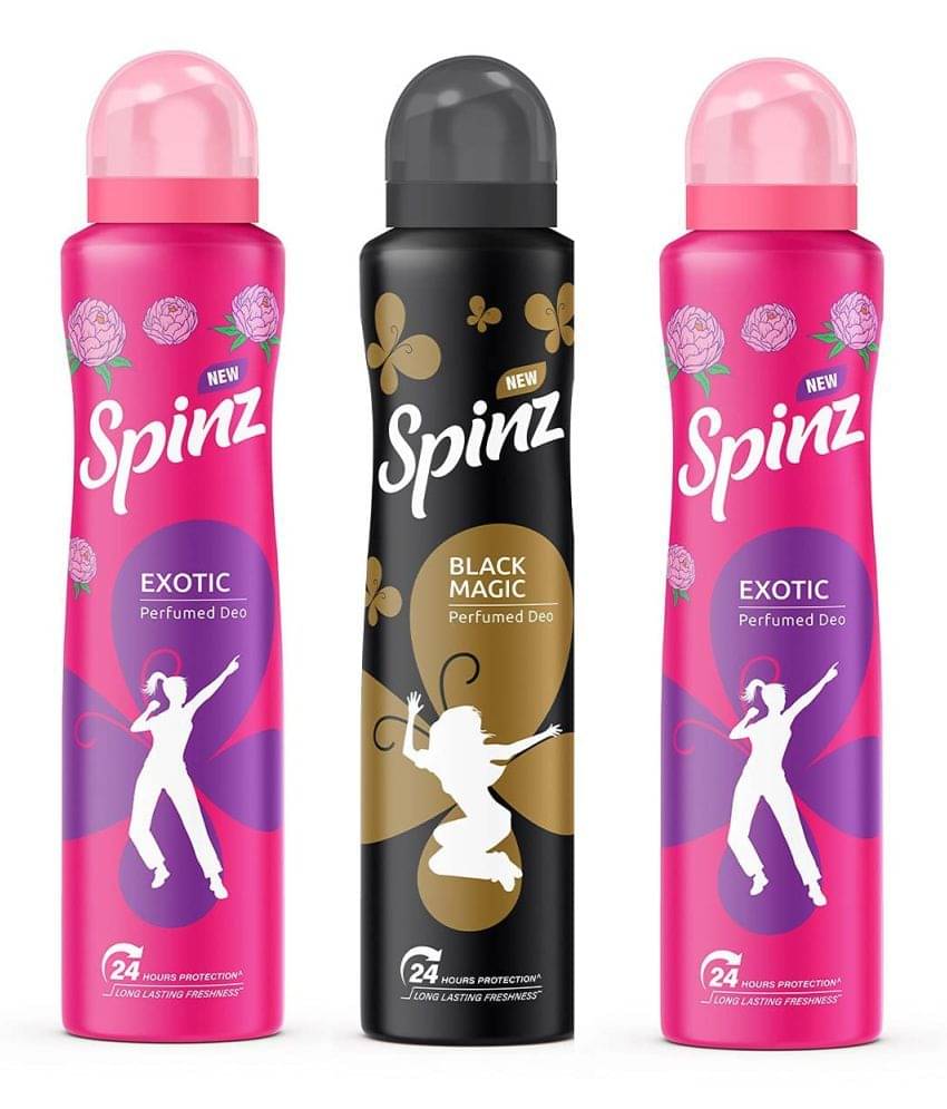     			Spinz - 1 BLACK MAGIC 2 EXOTIC DEODORANT Deodorant Spray for Unisex 450 ml ( Pack of 3 )