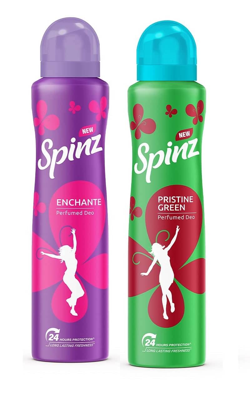     			Spinz - 1 ENCHANTE  1PRISTINE GREEN Deodorant Spray for Unisex 300 ml ( Pack of 2 )
