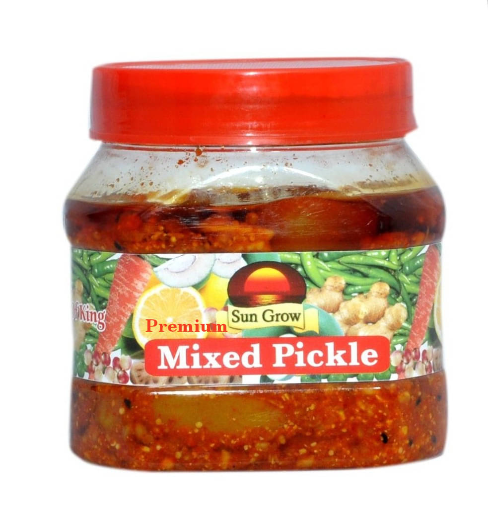     			Sun Grow Pemium Yummy Mixed Pickle Achaar (Mixed Vegetable, Mango, Lime, Green Chilli, Carrot, Ginger) Pickle 500 g
