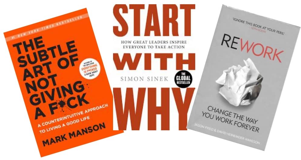 The Subtle Art + Start With Why + Rework