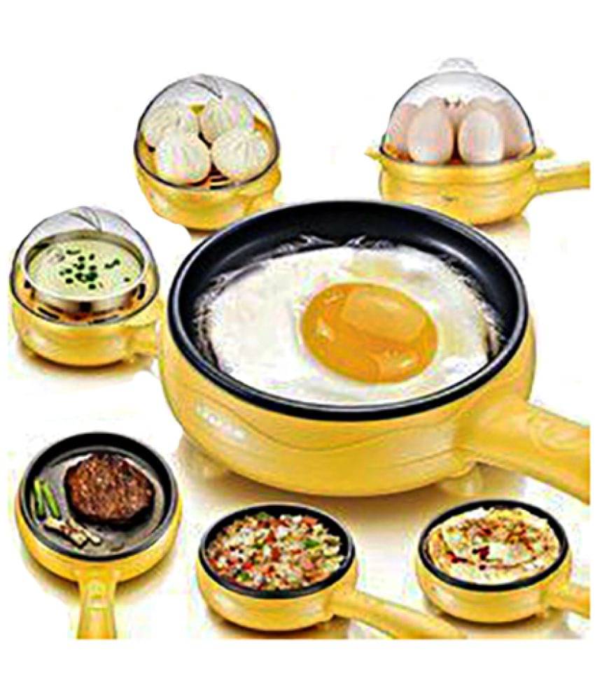     			2 In 1 Multifunctional Steaming Device Frying Pan Egg Boiling Roasting Heating Electric Egg Cooker Poacher Boiler - EGBOR