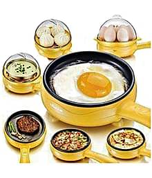 2 In 1 Multifunctional Steaming Device Frying Pan Egg Boiling Roasting Heating Electric Egg Cooker Poacher Boiler - EGBOR