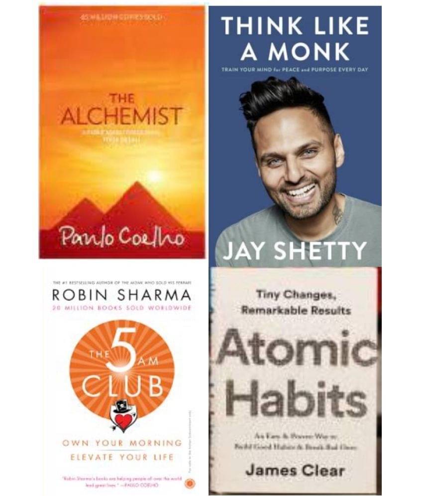     			ALCHEMIST + Think Like A Monk + 5 Am Club + Atomic Habits