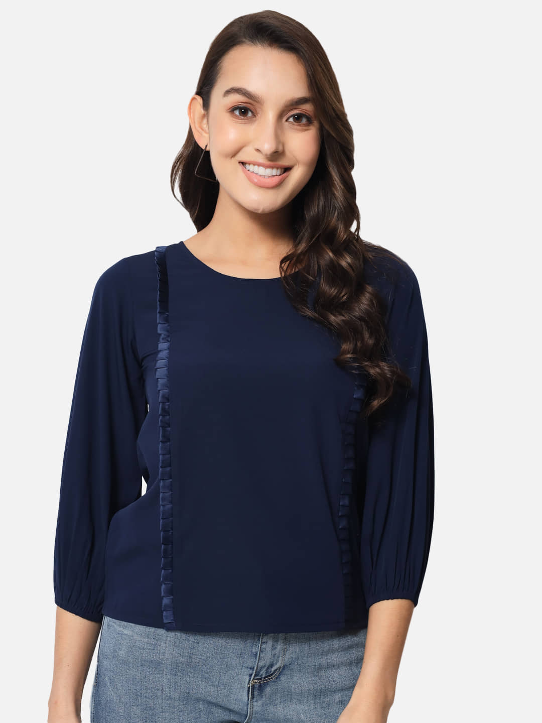 ALL WAYS YOU Women's Polyester Regular Top ( Blue )