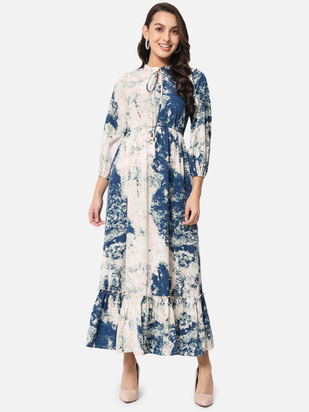 ALL WAYS YOU Women Polyester Dyed Fit & Flare Dress ( Multi Color )