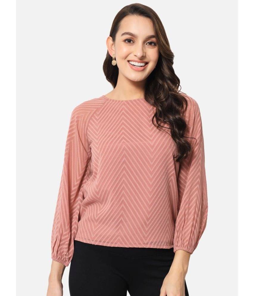     			ALL WAYS YOU Women's Georgette Regular Top ( Peach )