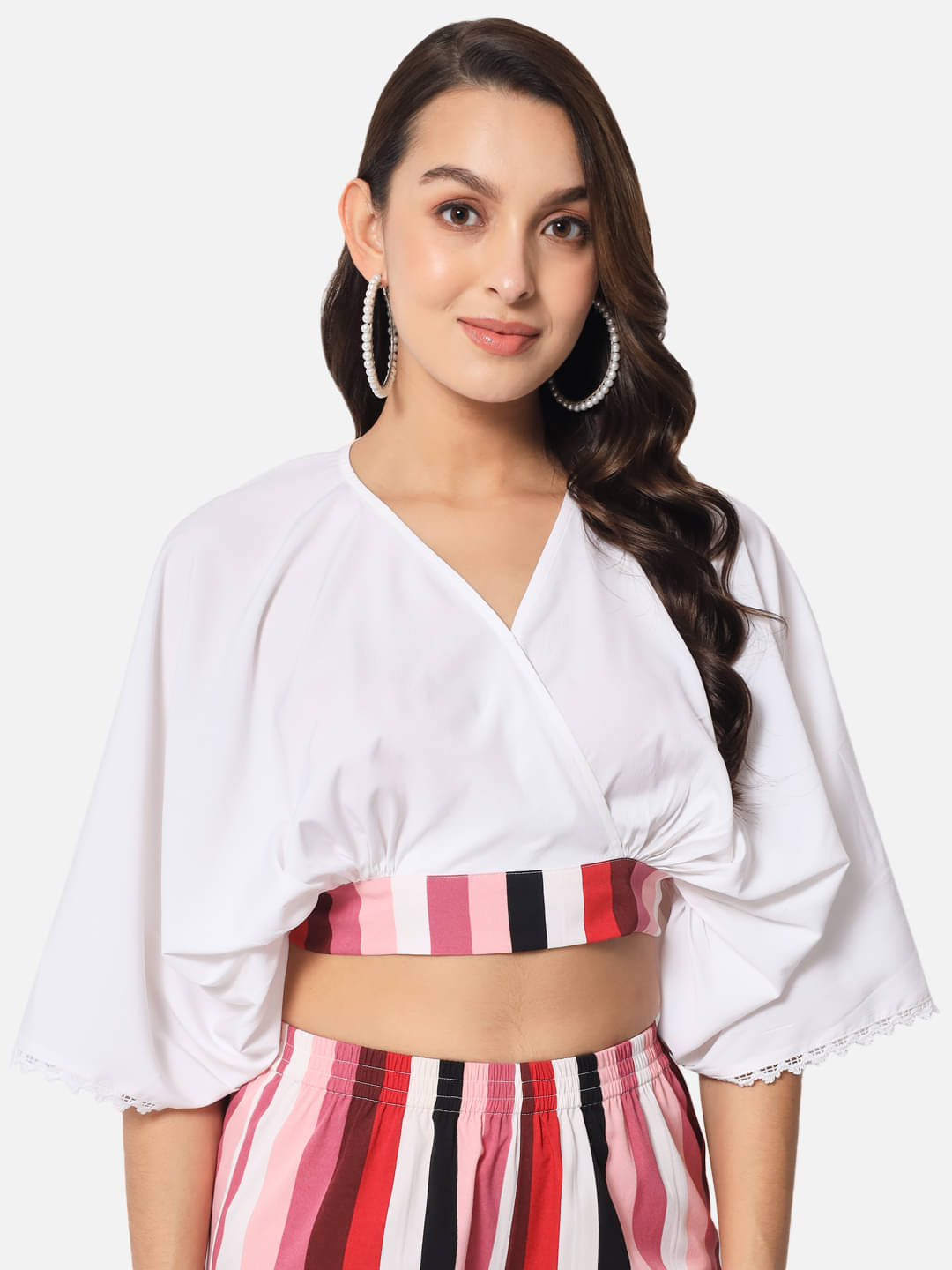 ALL WAYS YOU - White Polyester Women's Crop Top ( Pack of 1 ) ALL WAYS YOU - White Polyester Women's Crop Top ( Pack of 1 )