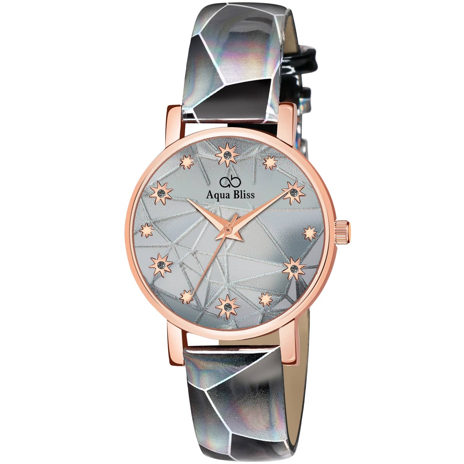 AQUA BLISS - Light Grey Leather Analog Womens Watch