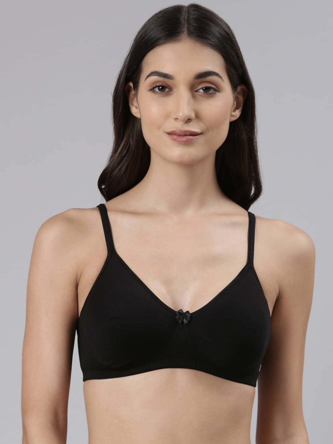 Dollar Missy - Black Cotton Blend Non Padded Women's T-Shirt Bra ( Pack of 1 )     			Dollar Missy - Black Cotton Blend Non Padded Women's T-Shirt Bra ( Pack of 1 )