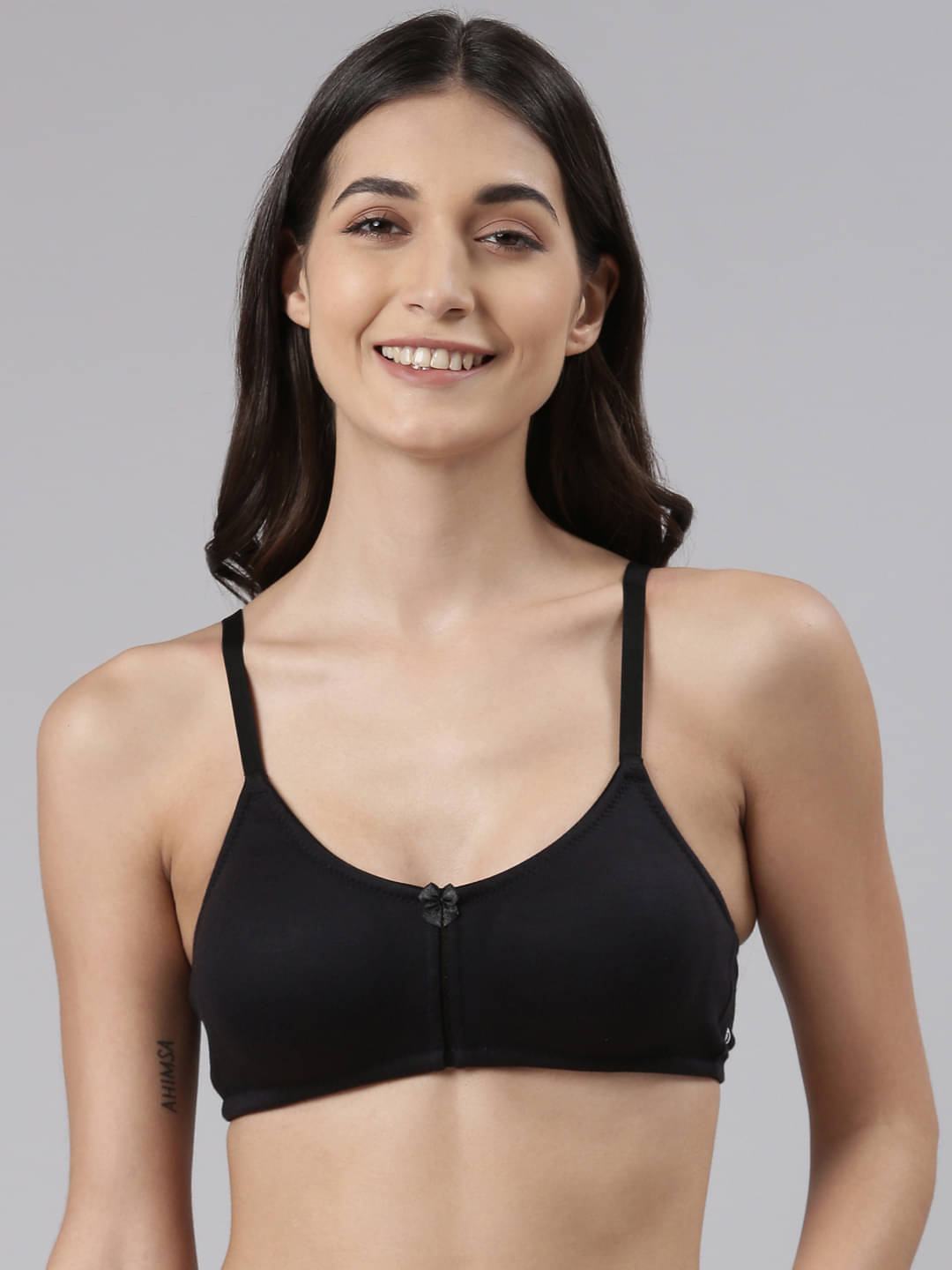     			Dollar Missy - Black Cotton Lightly Padded Women's T-Shirt Bra ( Pack of 1 )