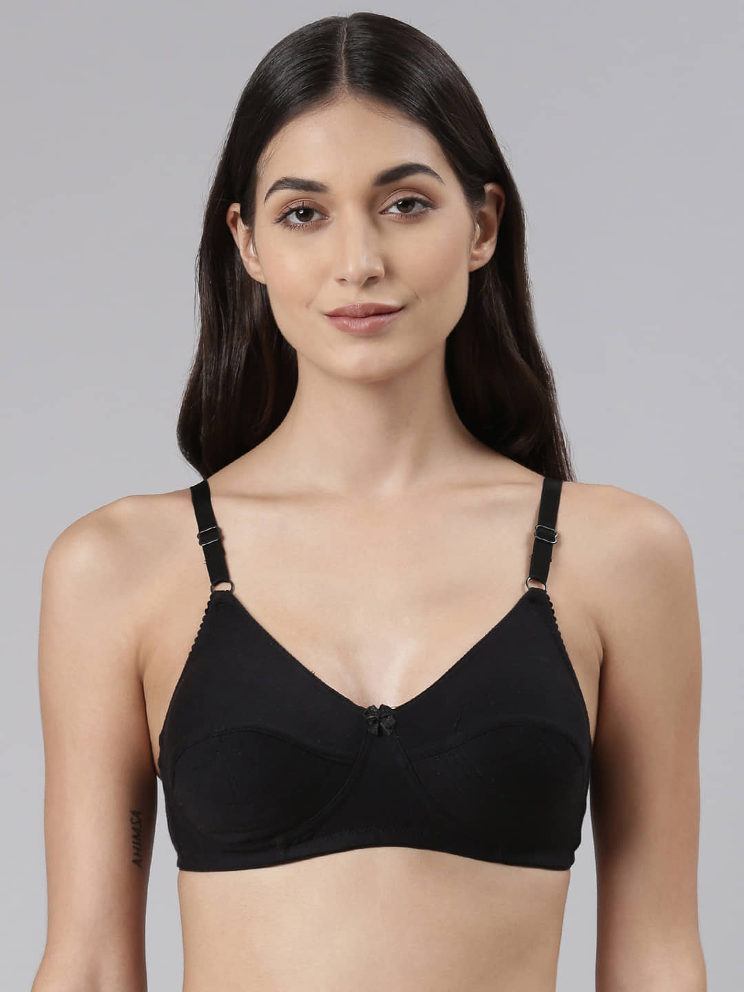 Dollar Missy - Black Cotton Non Padded Women's Everyday Bra ( Pack of 1 )