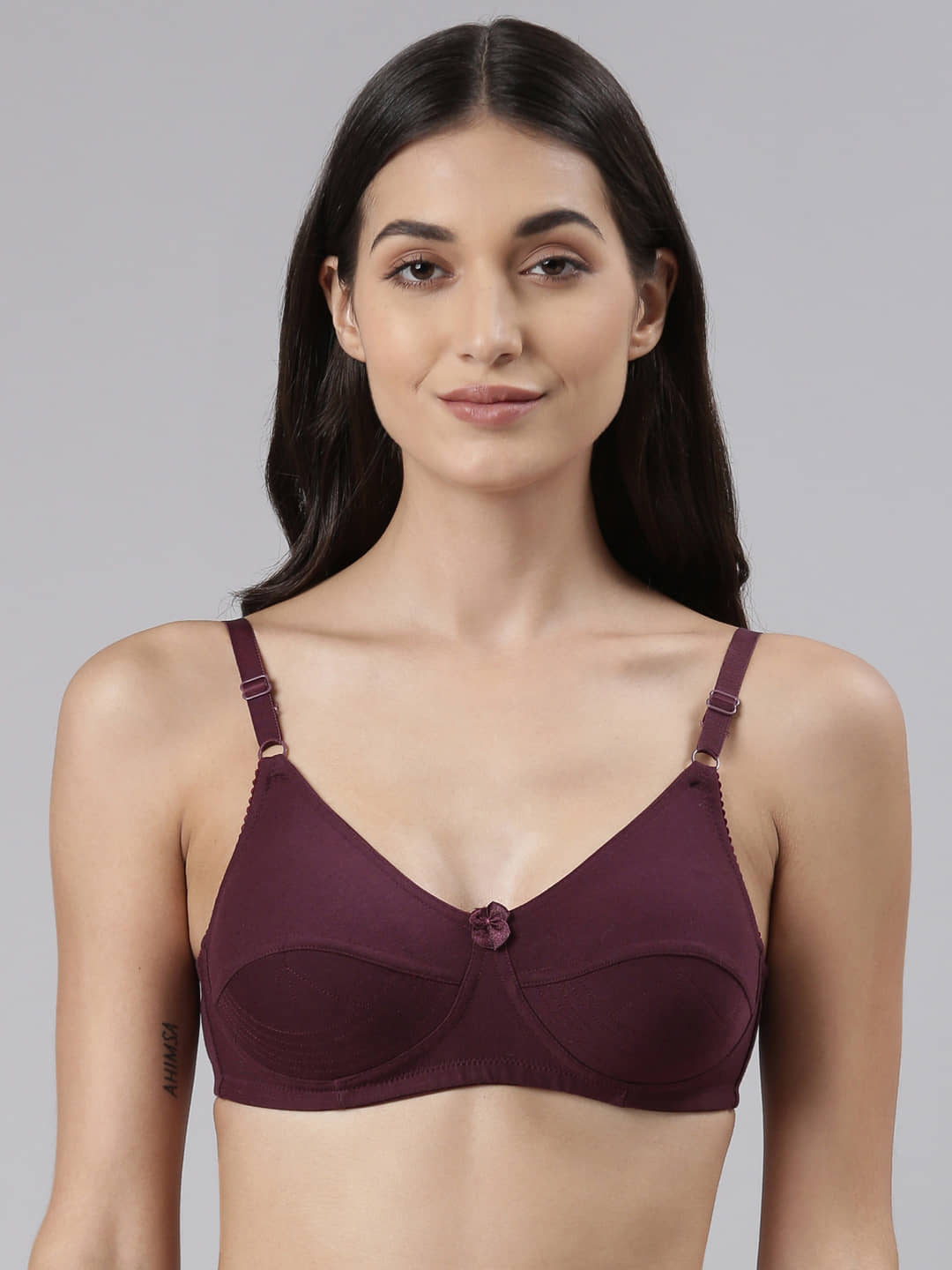 Dollar Missy - Purple Cotton Non Padded Women's Everyday Bra ( Pack of 1 )