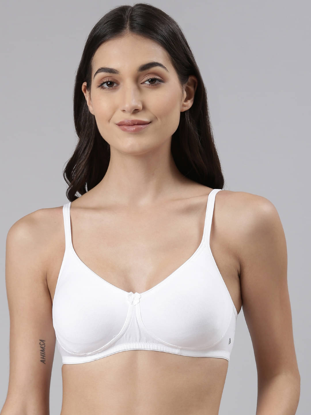     			Dollar Missy - White Cotton Blend Non Padded Women's T-Shirt Bra ( Pack of 1 )
