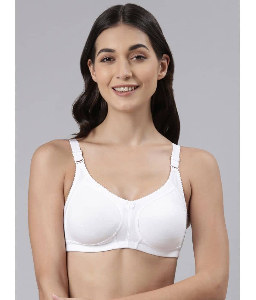 Dollar Missy - White Cotton Blend Non Padded Women's Everyday Bra ( Pack of 1 )