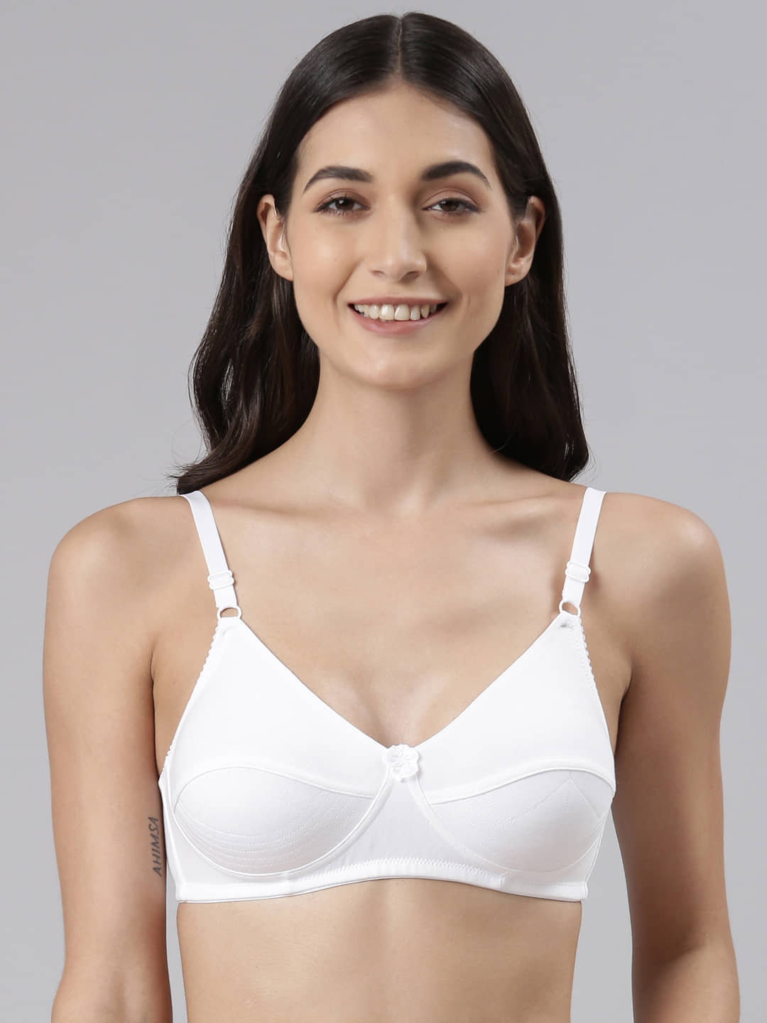Dollar Missy - White Cotton Lightly Padded Women's Everyday Bra ( Pack of 1 )