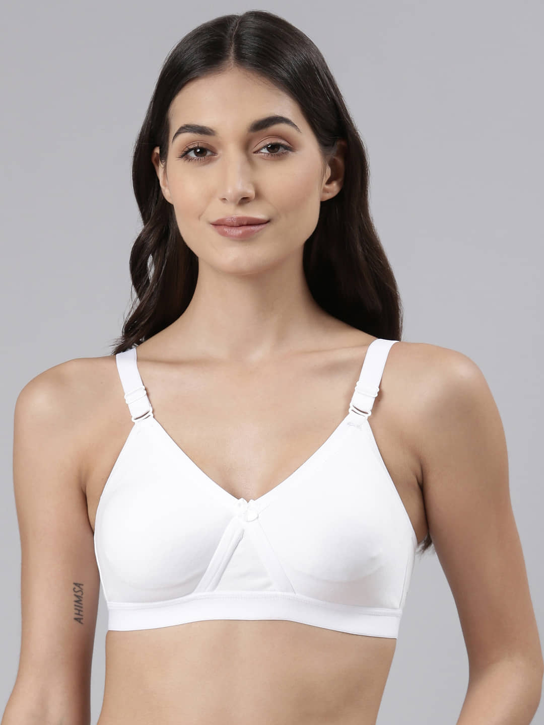 Dollar Missy - White Cotton Non Padded Women's T-Shirt Bra ( Pack of 1 )