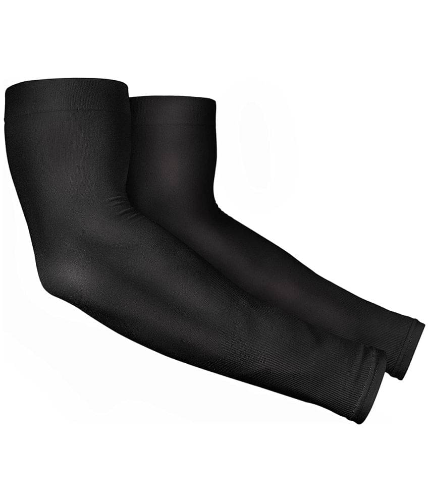     			Mahek Accessories - High Performance UV Sun Protection Arm Sleeves for Athletic, Cricket, Bike Riding,Cycling Lymphedema, Basketball, Baseball, Running & Outdoor Activities (Black)
