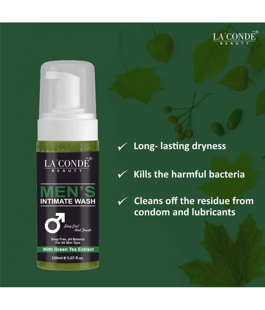 La'Conde Reduce Bad Odour with Green Tea Extract Men's Intimate Wash Green 150 Pcs La'Conde Reduce Bad Odour with Green Tea Extract Men's Intimate Wash Green 150 Pcs