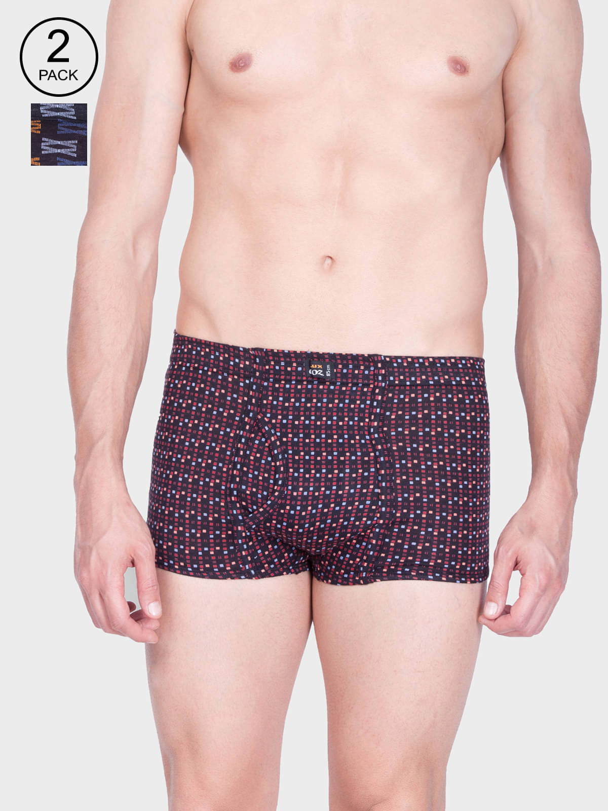     			Pack of 2 Lux Cozi - Multicolor Cotton Men's Trunks