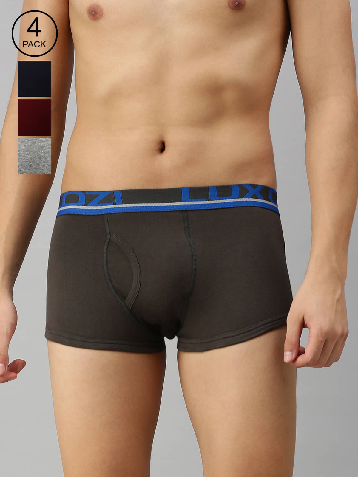 Pack of 4 Lux Cozi - Multicolor Xylo Trunk Cotton Men's Trunks