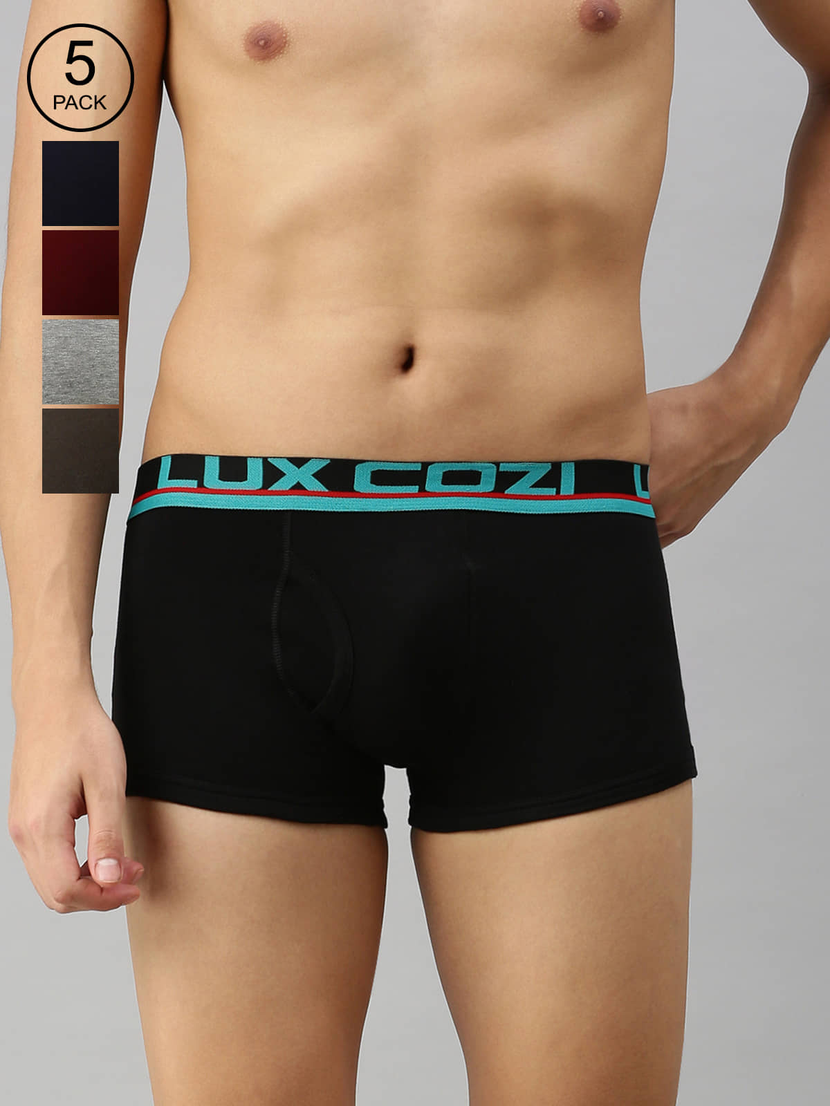Pack of 5 Lux Cozi - Multicolor Xylo Trunk Cotton Men's Trunks