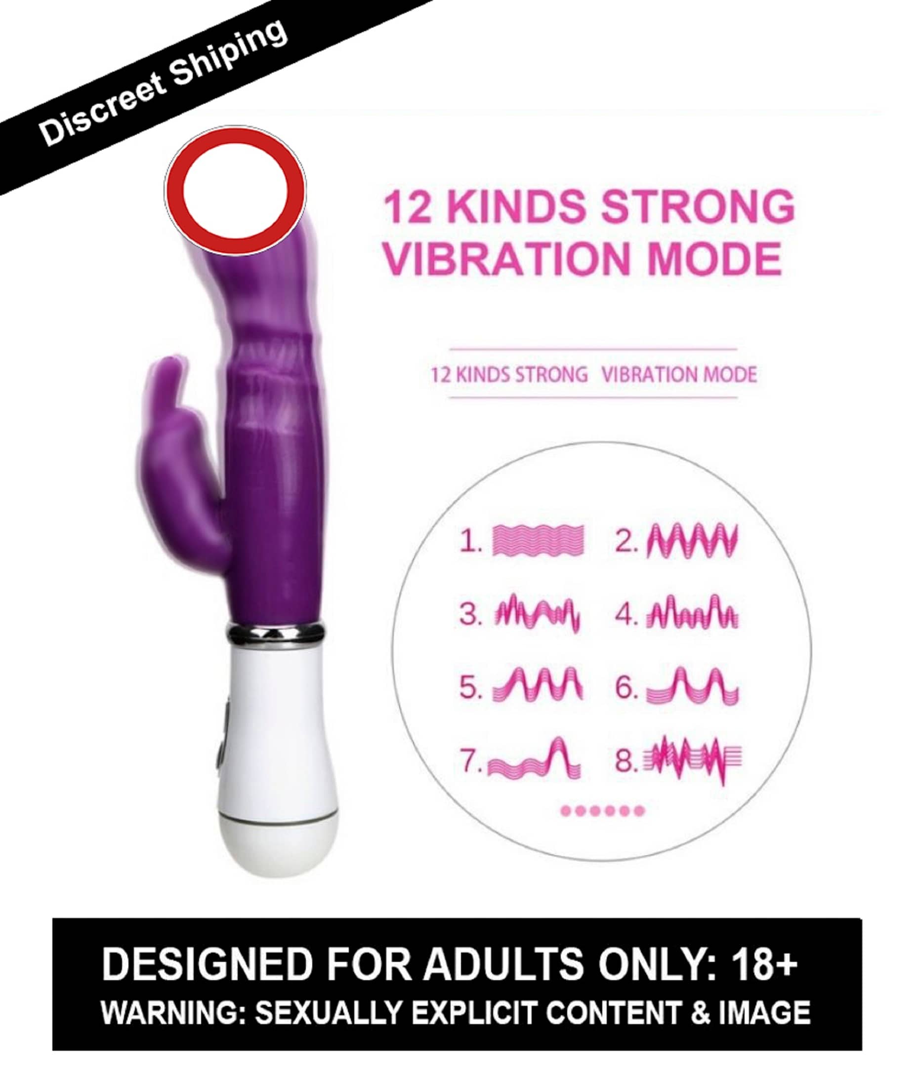 Pretty Love G Spot Penis Shape Vibrating Rabbit Vibrator (RANDOM COLOUR) By Knightriders