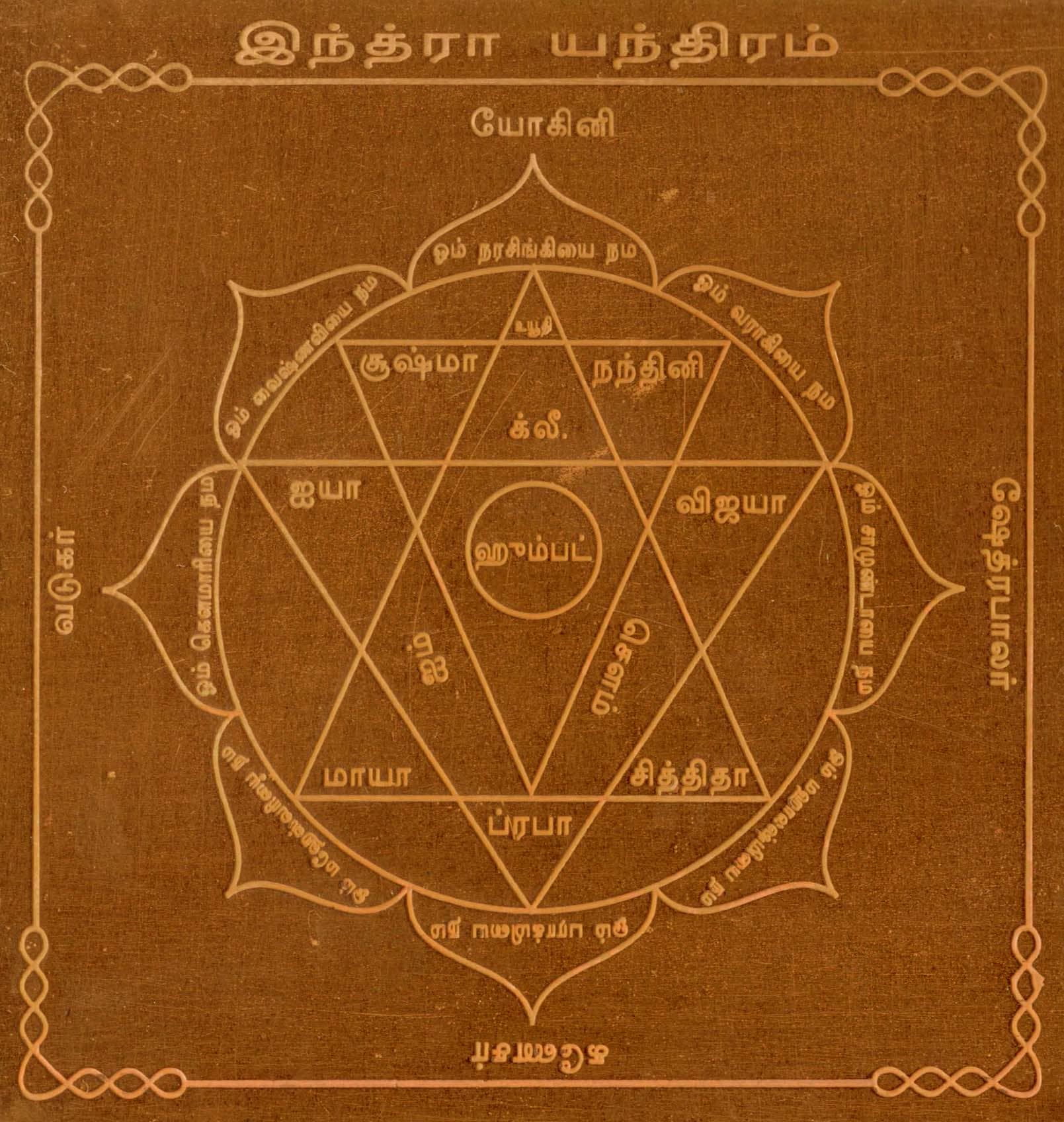 Sri Bakthi Today Indra Yantra Indra King of the Gods In Copper