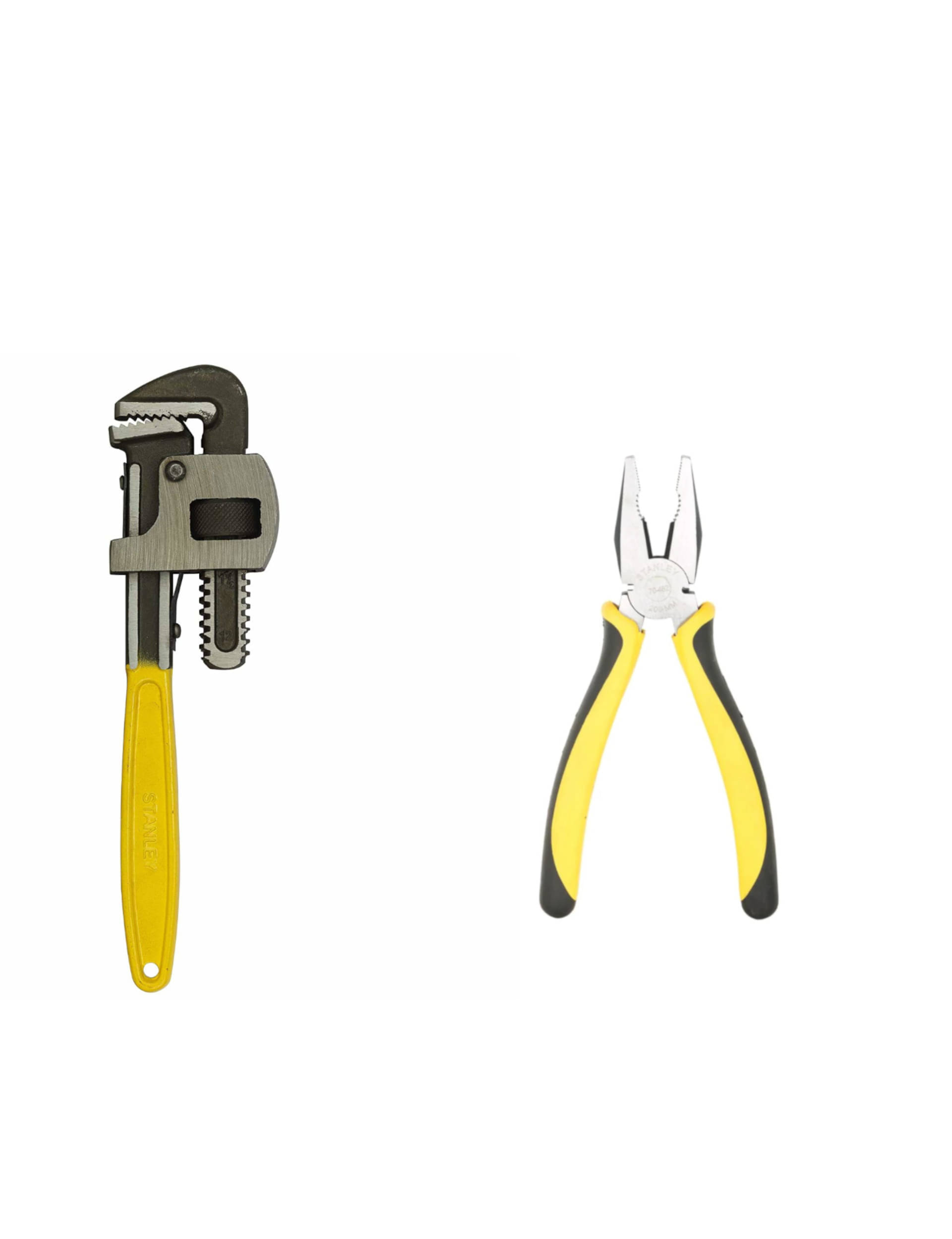    			Stanley 2 Hand Tool Combo Pipe Wrench 300Mm-12" (71-642) /8" Combination Plier, Bi-Material (70-482)