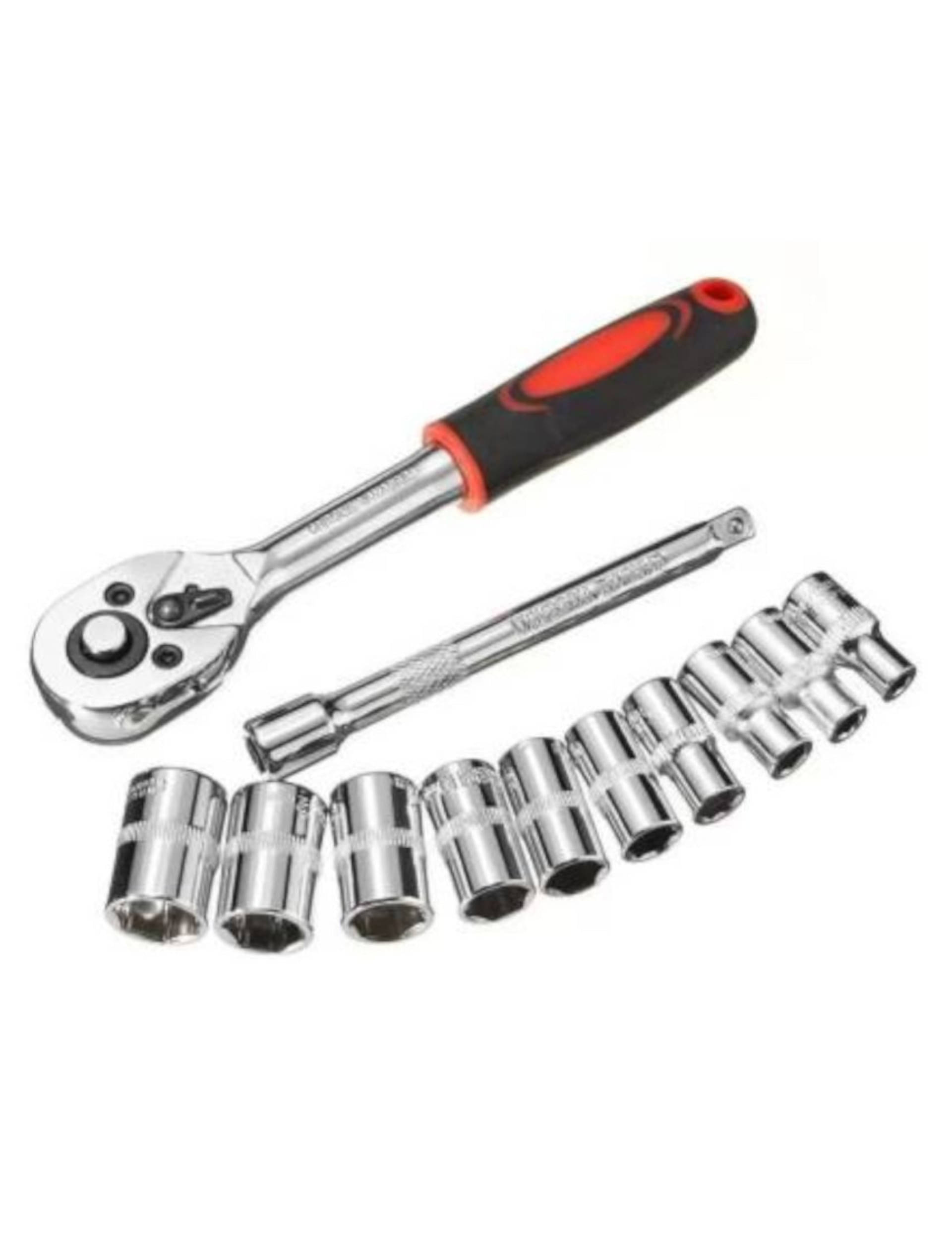     			Tat 12 Pcs 1/2" Dr Socket Wrench Set Chrome Vanadium 10 X 1/2" Drive Metric Sockets- 10,12,14,15,16,17,19,21,22,24Mm.
