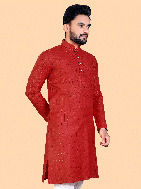 YUG ART - Olive Green Cotton Men's Regular Kurta ( Pack of 1 ) - Kurtas & Kurta Sets | Buy online on ZillyBuy