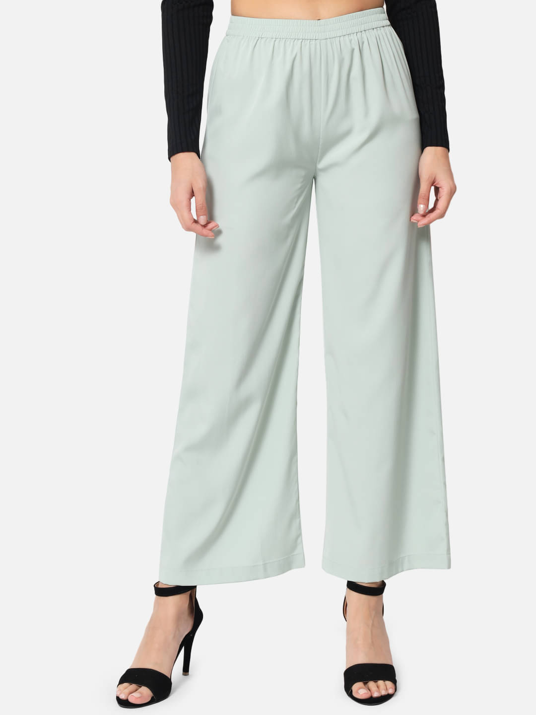     			ALL WAYS YOU - Mint Green Polyester Straight Women's Palazzos ( Pack of 1 )