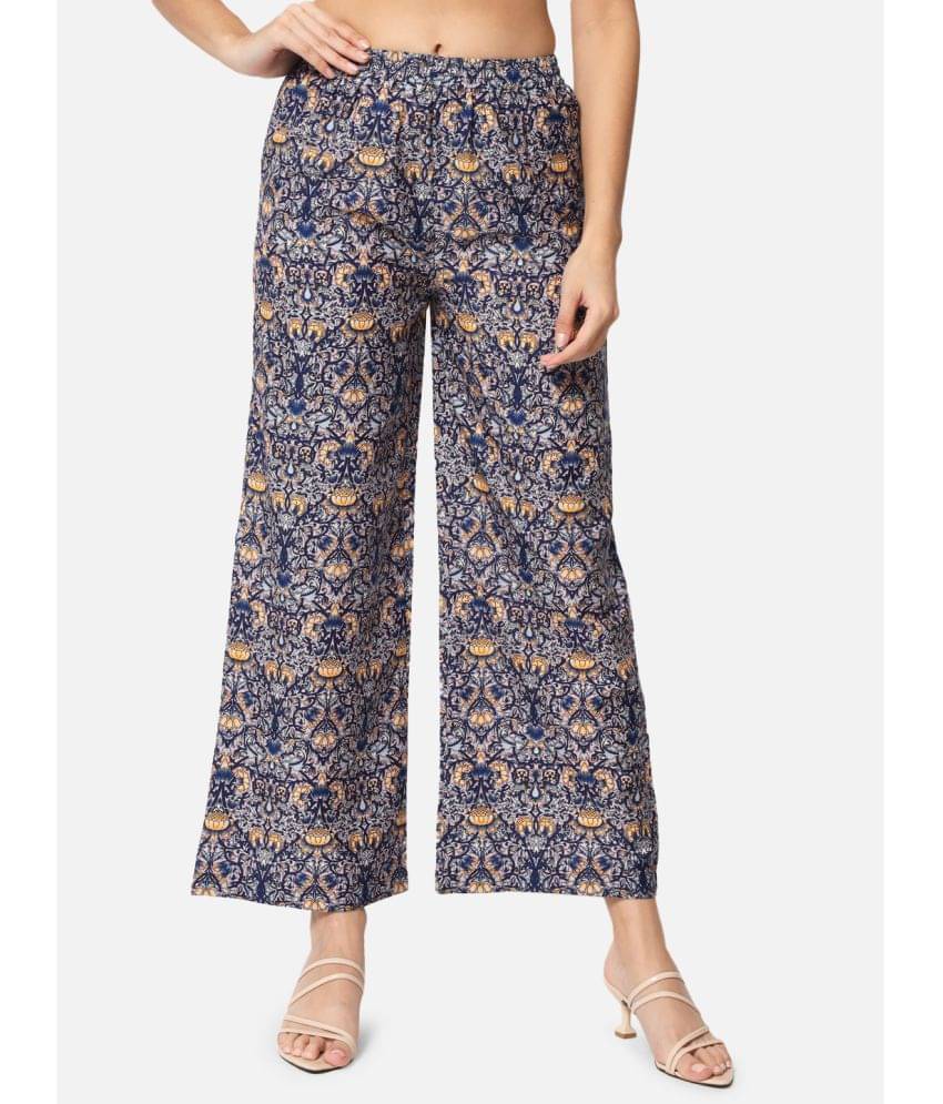     			ALL WAYS YOU - Navy Blue Polyester Straight Women's Palazzos ( Pack of 1 )