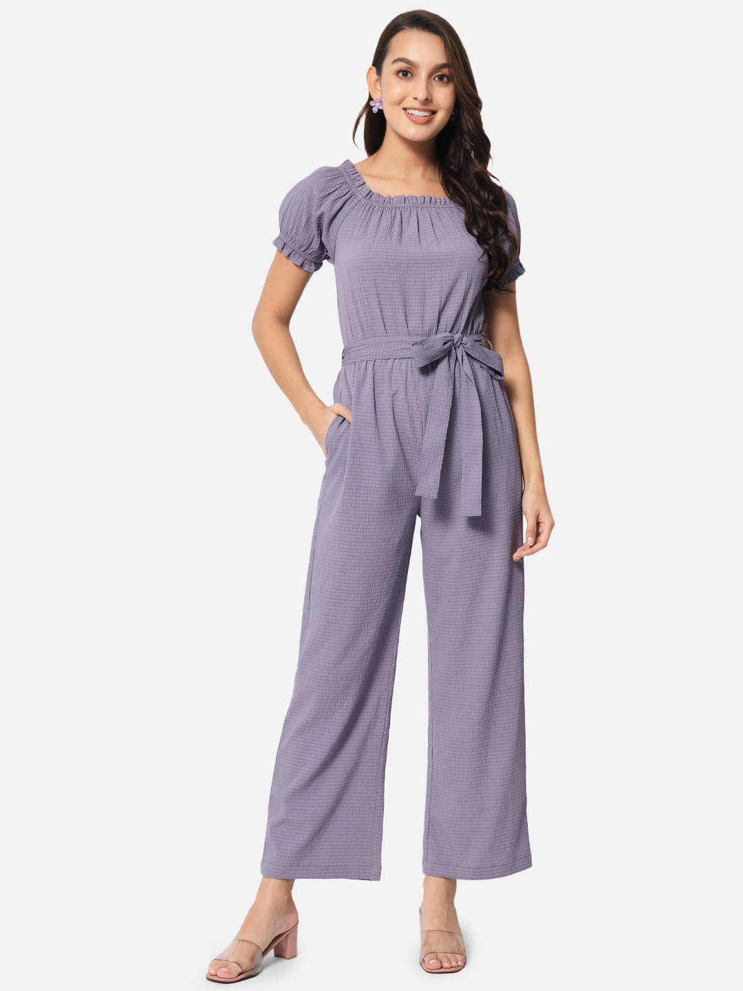 ALL WAYS YOU - Purple Polyester Regular Fit Women's Jumpsuit ( Pack of 1 ) ALL WAYS YOU - Purple Polyester Regular Fit Women's Jumpsuit ( Pack of 1 )