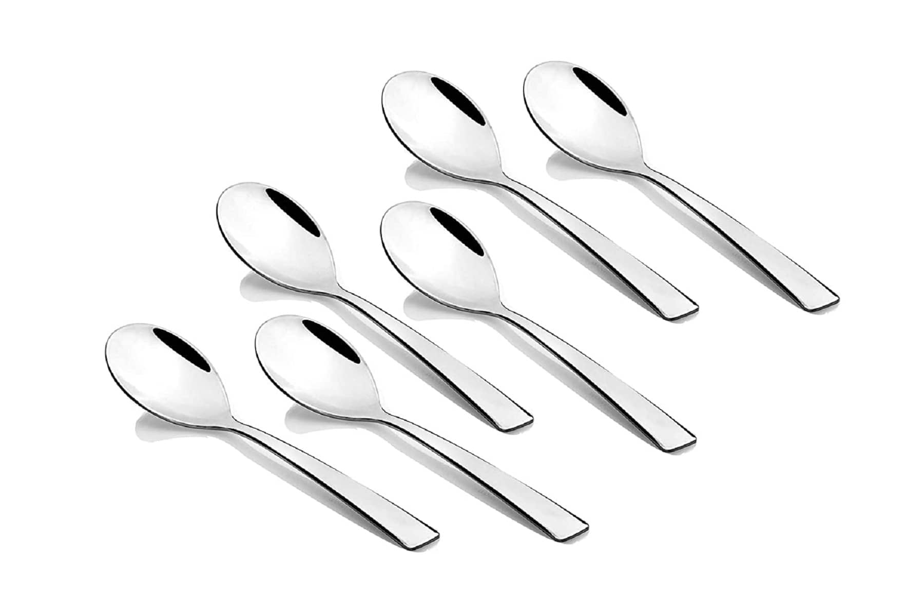 Analog kitchenware - Silver Stainless Steel Baby Spoon ( Pack of 6 )