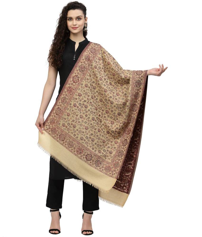 Anekaant - Beige Wool Women's Stole ( Pack of 1 ) Anekaant - Beige Wool Women's Stole ( Pack of 1 )
