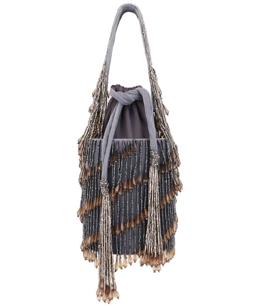     			Anekaant - Charcoal Fabric Potli