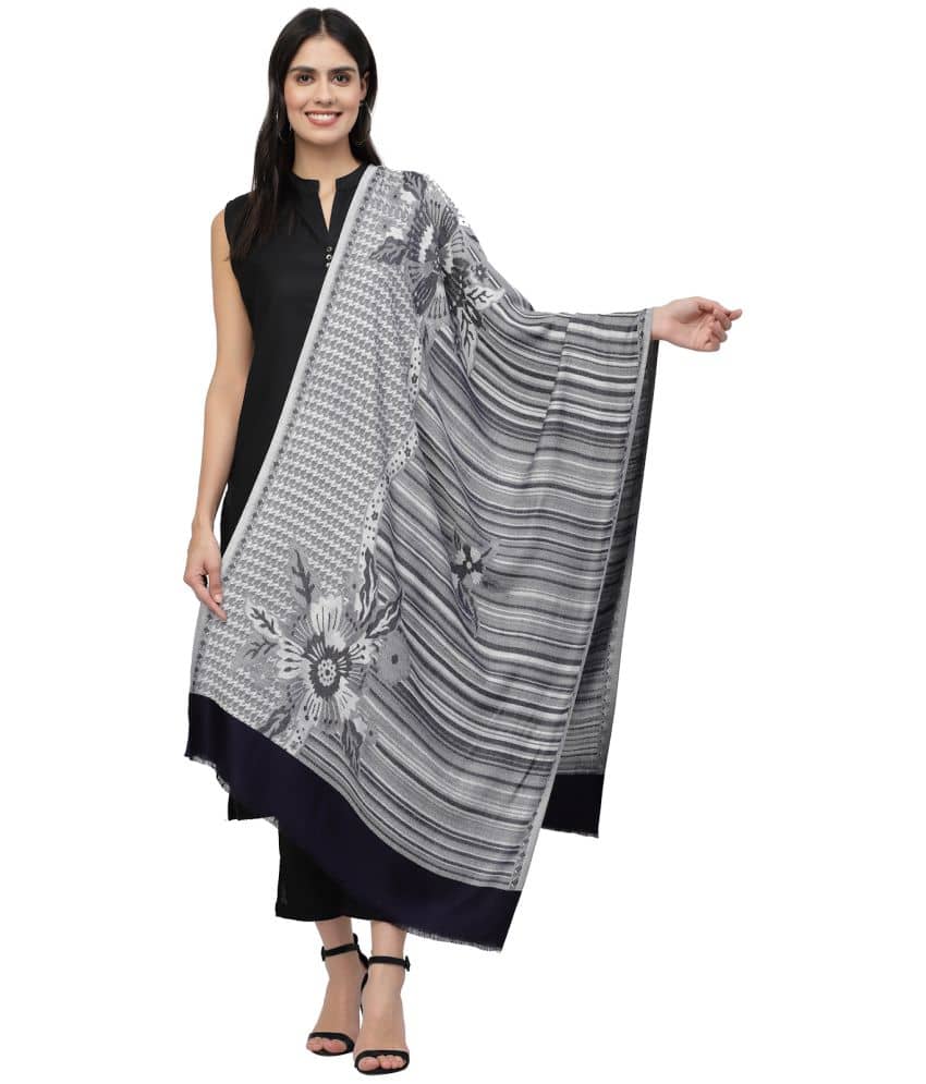 Anekaant - Navy Blue Synthetic Women's Stole ( Pack of 1 ) - Dupattas & Shawls | Buy online on ZillyBuy