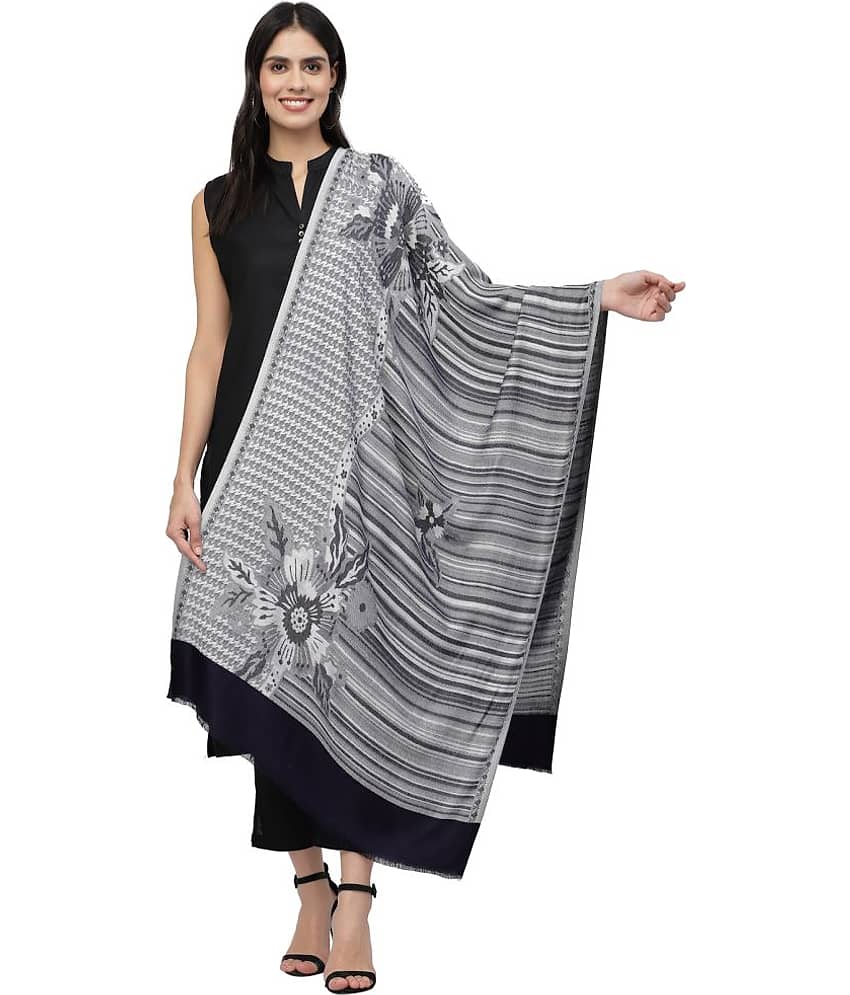 Anekaant - Navy Blue Synthetic Women's Stole ( Pack of 1 ) - Dupattas & Shawls | Buy online on ZillyBuy