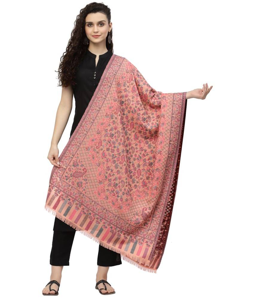     			Anekaant - Peach Wool Women's Stole ( Pack of 1 )