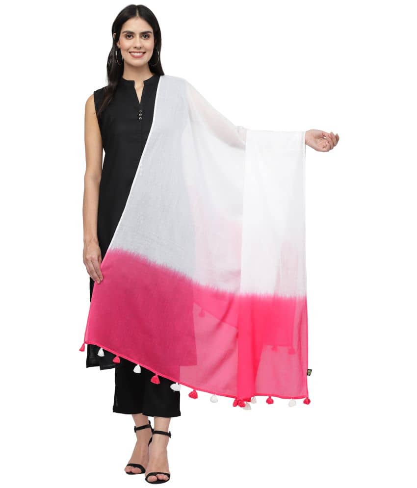 Anekaant - White Cotton Women's Scarf ( Pack of 1 ) - Dupattas & Shawls | Buy online on ZillyBuy